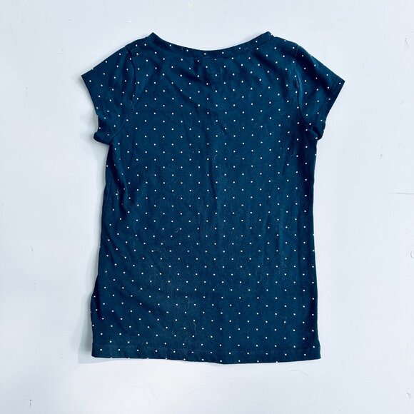 Cherokee Girls T-Shirt "Be Amazing Today" Navy Polka Dot Floral Girls Top - Picture 5 of 5